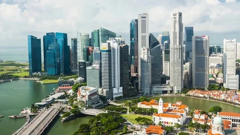 Timelapse of Singapore Skyline Stock-Footage 79938009