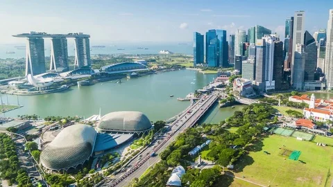 Timelapse of Singapore Skyline 스톡 동영상 79938645