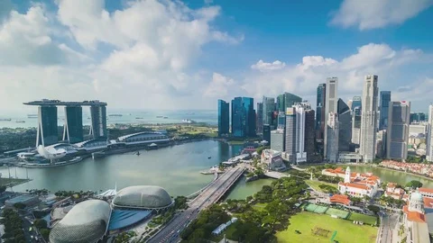 Timelapse of Singapore Skyline Stock-Footage 79938784