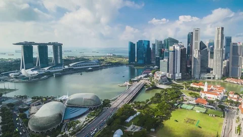 Timelapse of Singapore Skyline Video stock 79938822