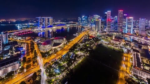 Timelapse of Singapore Skyline Stock-Footage 79940065