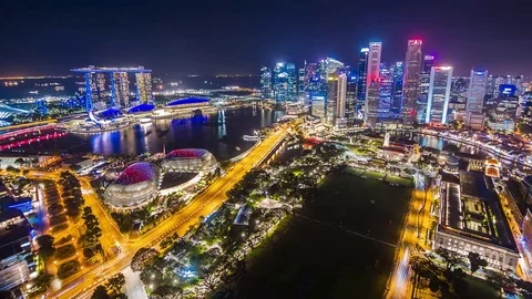 Timelapse of Singapore Skyline 動画素材 79940707