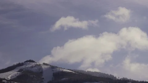 Timelapse: Ski Day at Mt. Werner, Steamboat Springs, Colorado, US Video stock 87435185