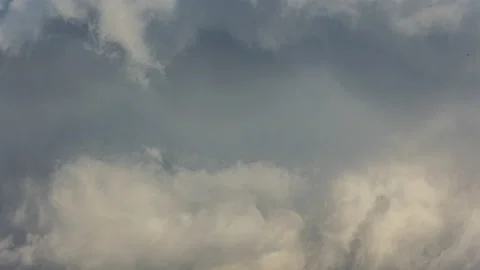 Timelapse Sky and black cloud. Dark grey storm clouds. Stock Footage 168579170