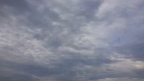 Timelapse Sky and black cloud. Dark grey storm clouds Video stock 170373009