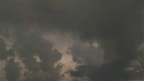 Timelapse Sky and black cloud Dark grey storm clouds. Stock Footage 239963101
