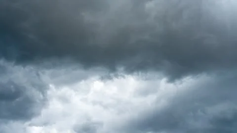 Timelapse Sky and black cloud. Dark grey storm clouds. Dramatic sky. lighti.. Video stock 345941307