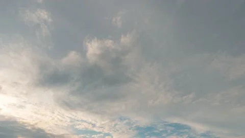 Timelapse sky and grey clouds in rainy weather Thunderous clouds Summer Rainy Stock Footage 155441462