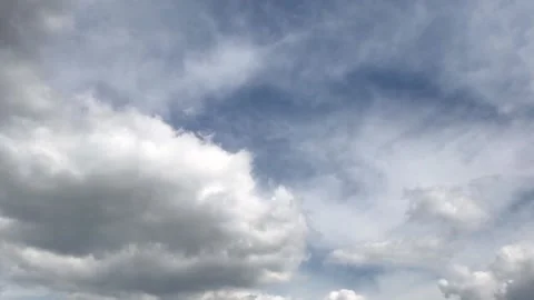 Timelapse sky with clouds, almost the horizon Stock Footage 152953927