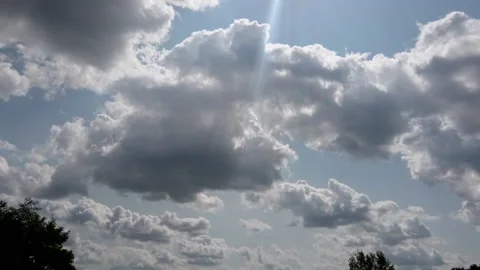 Timelapse sky clouds sunny azure  Ukraine clouds over road hyperlapse Stock Footage 209154053