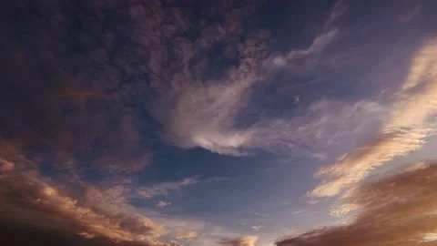 Timelapse sky clouds at sunset Stock Footage 224431749