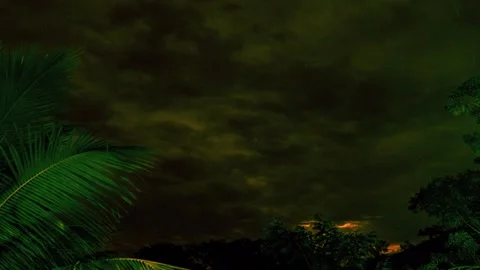 Timelapse Sky on fire full moom Video stock 149615581