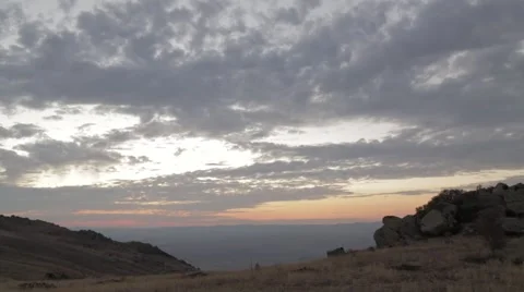 Timelapse Sky, Landscape, Sunset, Cloudscape, Nature Background, Clouds Stock Footage 42452420