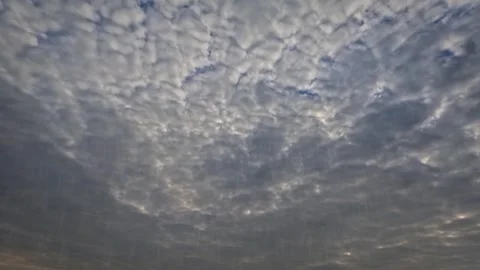 Timelapse of the sky of massive gray rain dark storm clouds - loop video Stock Footage 296362951