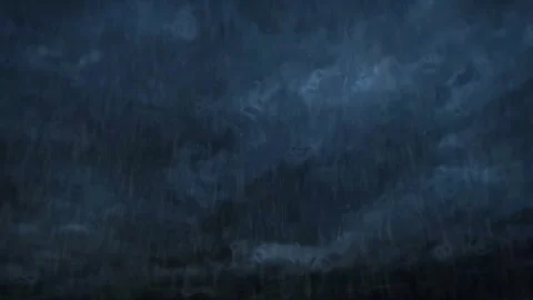 Timelapse of the sky of night rain with massive dark clouds - loop video Stock Footage 278387123