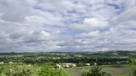 Timelapse of the sky over the countryside Stock Footage