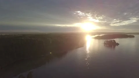 Timelapse of the sky over the lake. Stock Footage 149107955