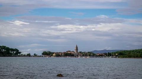 Timelapse with sky, sea and floating yachts Stock Footage 67896296