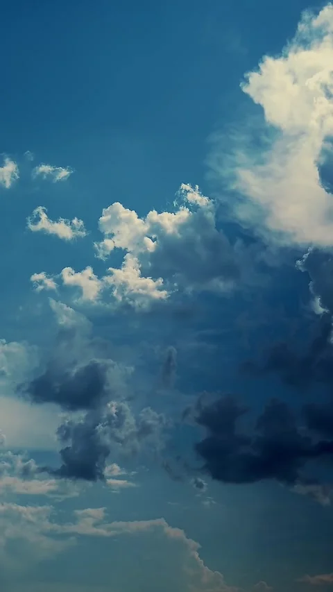 Timelapse, the sky before a thunderstorm. thunder clouds are running, gathering Stock Footage 318727044