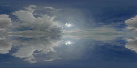 Timelapse sky view cloudy nature equirectangular cloudscape, 360 panorama Video stock 170256095