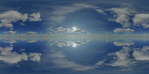 Timelapse sky view cloudy nature equirectangular cloudscape, 360 panorama Видео 170632314