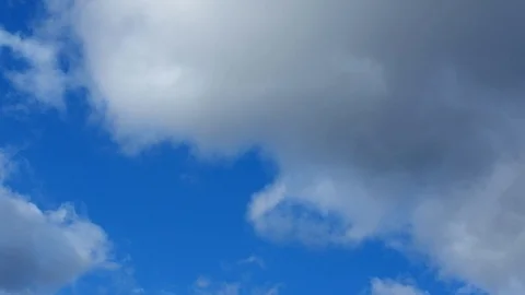 Timelapse of the sky with white running clouds passing from dark to stormy. Stock Footage 129948600