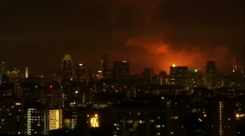 Timelapse skyline fire Video stock 11605580
