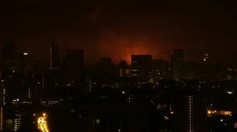 Timelapse skyline fire Video stock 11605581