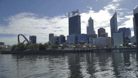 Timelapse, Skyline Perth, Australia Stock Footage 93580068