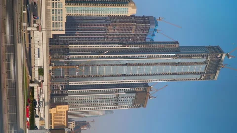 Timelapse Skyscraper construction in Dubai Stock Footage 168801784
