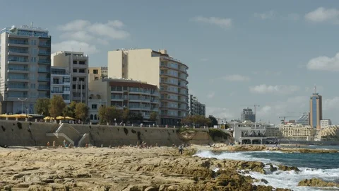 Timelapse in Sliema, Malta Stock Footage 102702718