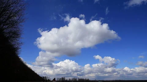 TimeLapse Сlouds in the Сlear Sky 库存影片 48845205