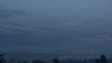 Timelapse of Small American City on Fourth of July with Fireworks Stock Footage 201889065