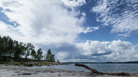 Timelapse at a small beach in Sweden 스톡 동영상 32702881