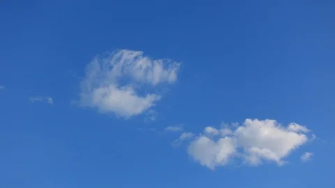 Timelapse of small clouds in the blue sky Stock-Footage 87960501
