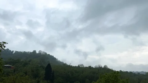 Timelapse On a small mountain in the village Stock Footage 197458059