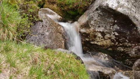 Timelapse of a Small Waterfall and River in Italy Stock Footage