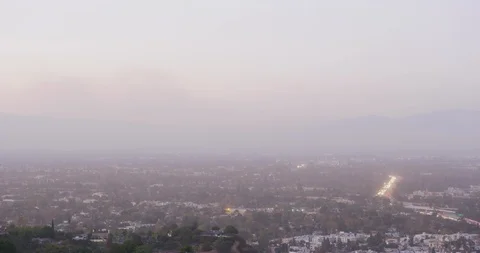 Timelapse of smoke from a forest fire in the hills of Los Angeles county, Stock Footage 99147223