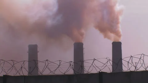 Timelapse of smoking chimneys. Stock Footage 27190700