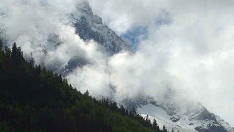 Timelapse of snow capped mountains Stock Footage 93783039