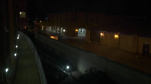 Timelapse snow falling in carpark Stock Footage 33312548