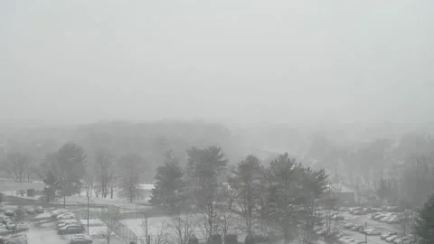 Timelapse of Snow Storm Rolling in to Area Stock Footage 145703483