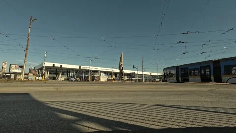 Timelapse of Sofia Central Railway Station With Traffic From Low Angle, 2026 Stock Footage 325630223