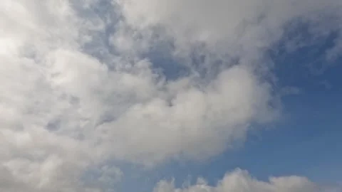 Timelapse of soft white clouds in the sky moving fast Stock Footage 320918116