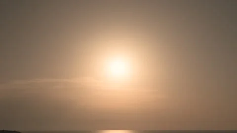 Timelapse of Solar Eclipse at Sunset in Ibiza Stock Footage 343397804