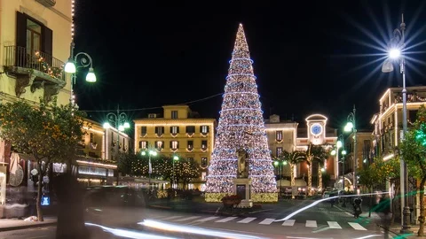Timelapse Sorrento - Piazza Tasso Stock Footage 86280764