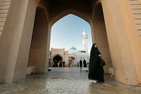 Timelapse from the Souk Muttrah entrance Stock Footage 45196444