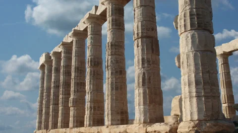 Timelapse of Sounion Temple Poseidon Stock Footage 39367981