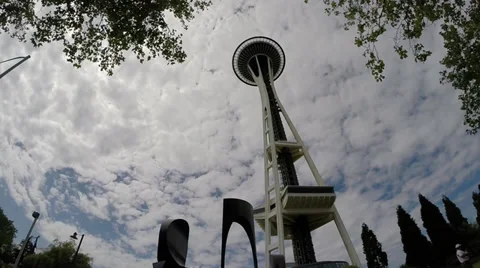 Timelapse of space needle in seattle washington Stock Footage 39562183