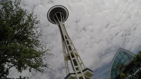 Timelapse of space needle in seattle washington Stock Footage 39562189